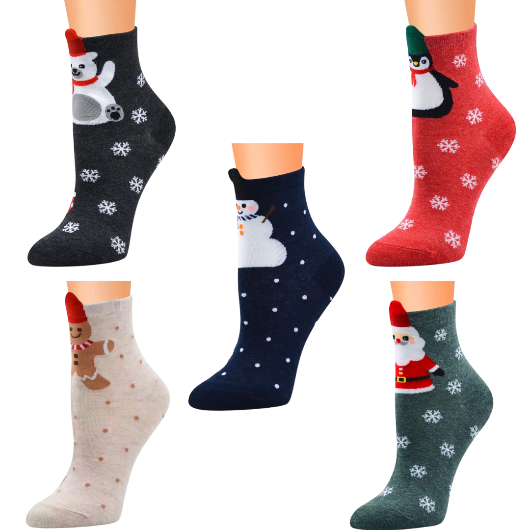 5x Kerstsokken Set