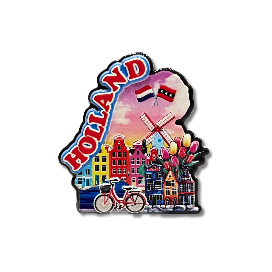holland magneten magneet koelkastmagneet amsterdam delfts blauw molen tulp koe typisch hollands souvenir holland souvenir nederland amsterdam rotterdam kussend paar delftsblauw kado cadeau idee kado voor toerist klompen oranje klomp grachten fiets brug