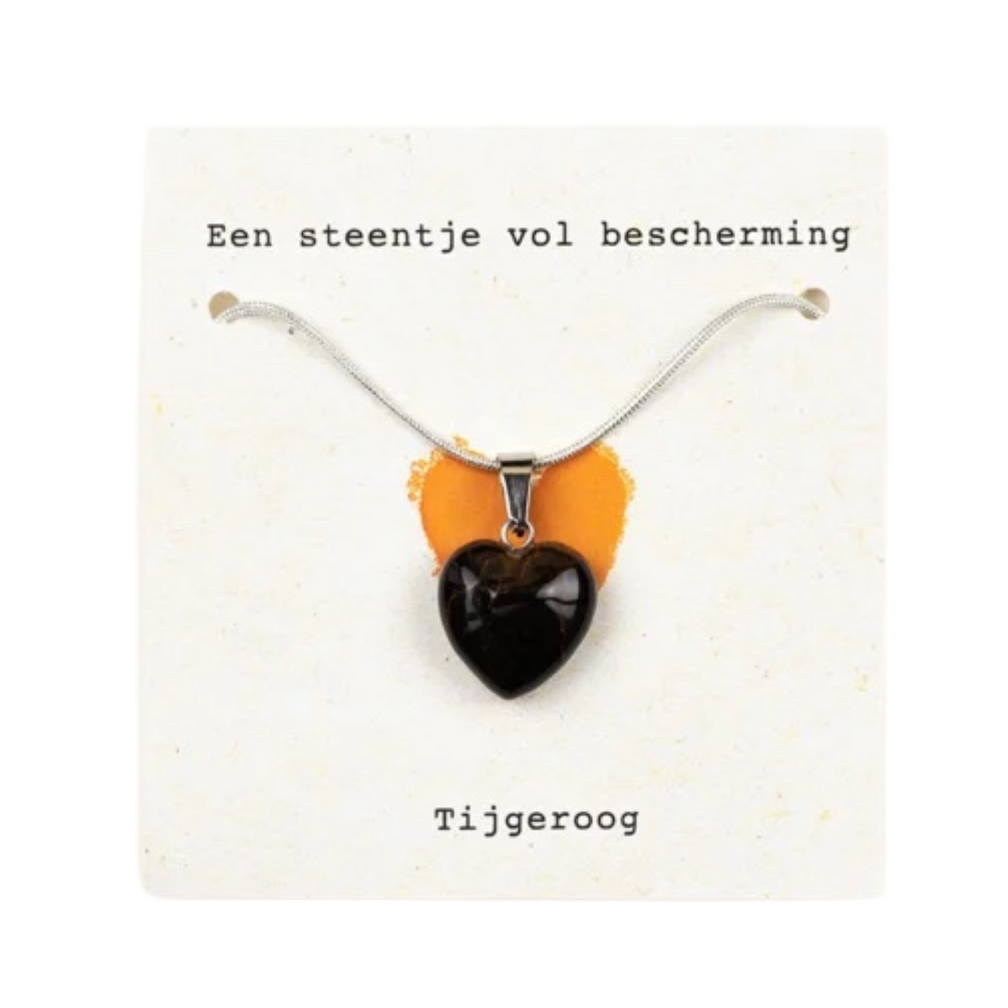tijgeroog tigereye beschermend zuiverend kristal crystals echte kristal zwart hartjes ketting hart heart zilver cadeau idee creatief kado origineel goedkoop makkelijk voor iedereen vrouw man kind vriendin vriend bescherming