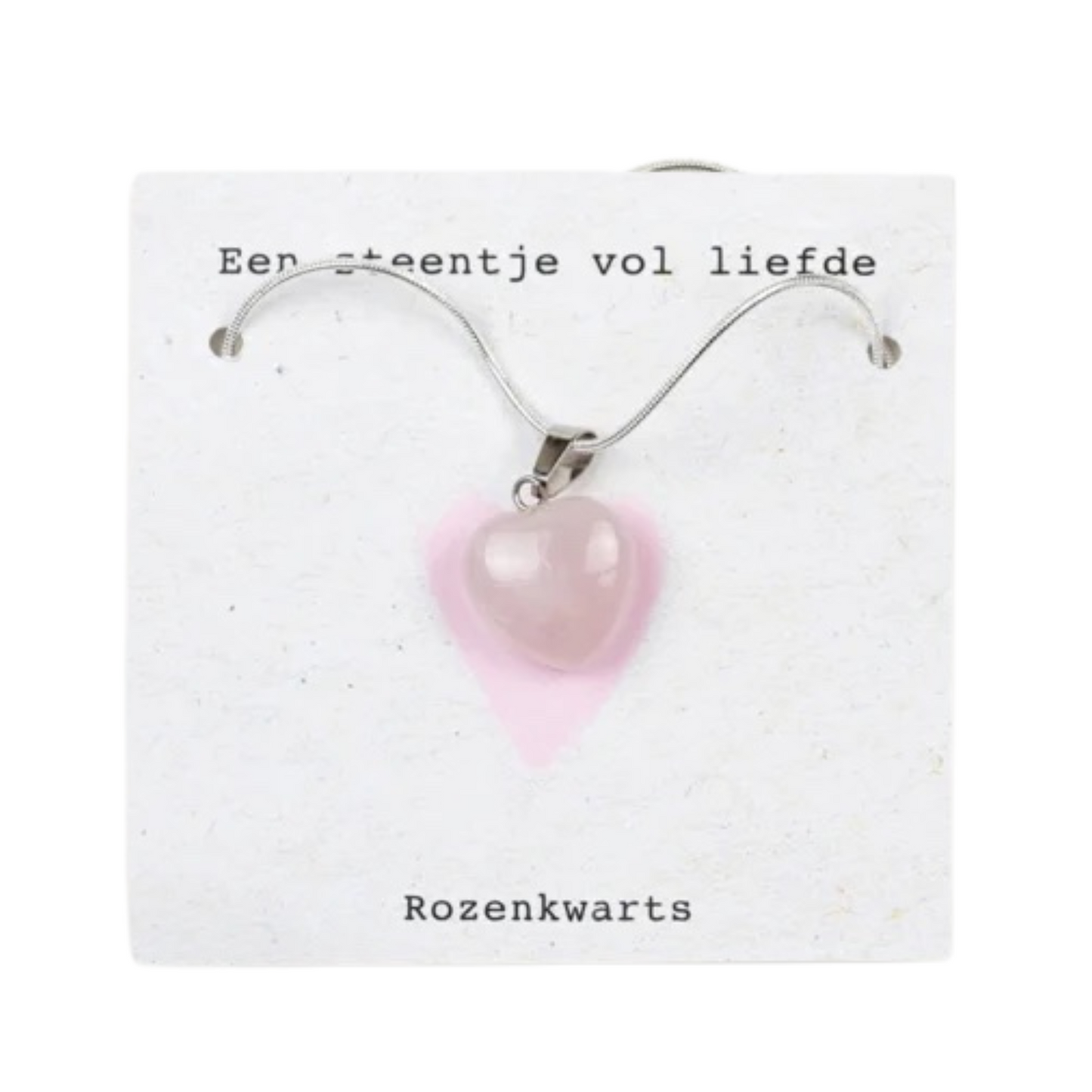 rozenkwarts rose quartz zuiverend kristal crystals echte kristal roze hartjes ketting hart heart zilver cadeau idee creatief kado origineel goedkoop makkelijk voor iedereen vrouw man kind vriendin vriend bescherming