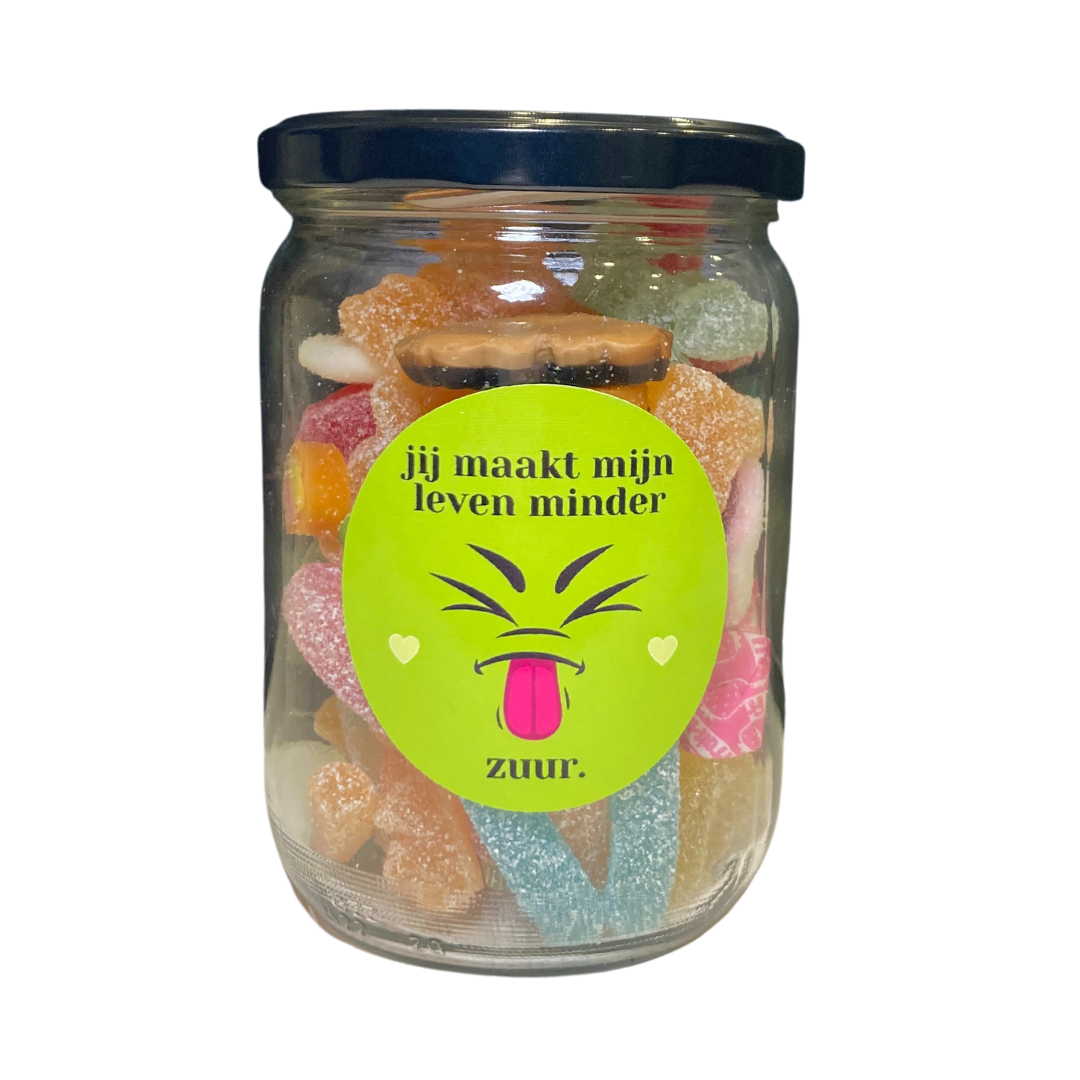 snoeppot candy jar altijd goed cadeau zure snoep