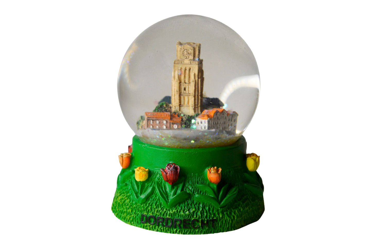 dordrecht souvenir grote kerk holland nederland tulpen sneeuwbol De leukste Dordrecht souvenirs voor een onvergetelijke herinnering! Dordrecht is een unieke sneeuwbol met een afbeelding van de historische stad Dordrecht. Deze sneeuwbol is een must-have voor iedereen die van Dordrecht houdt!