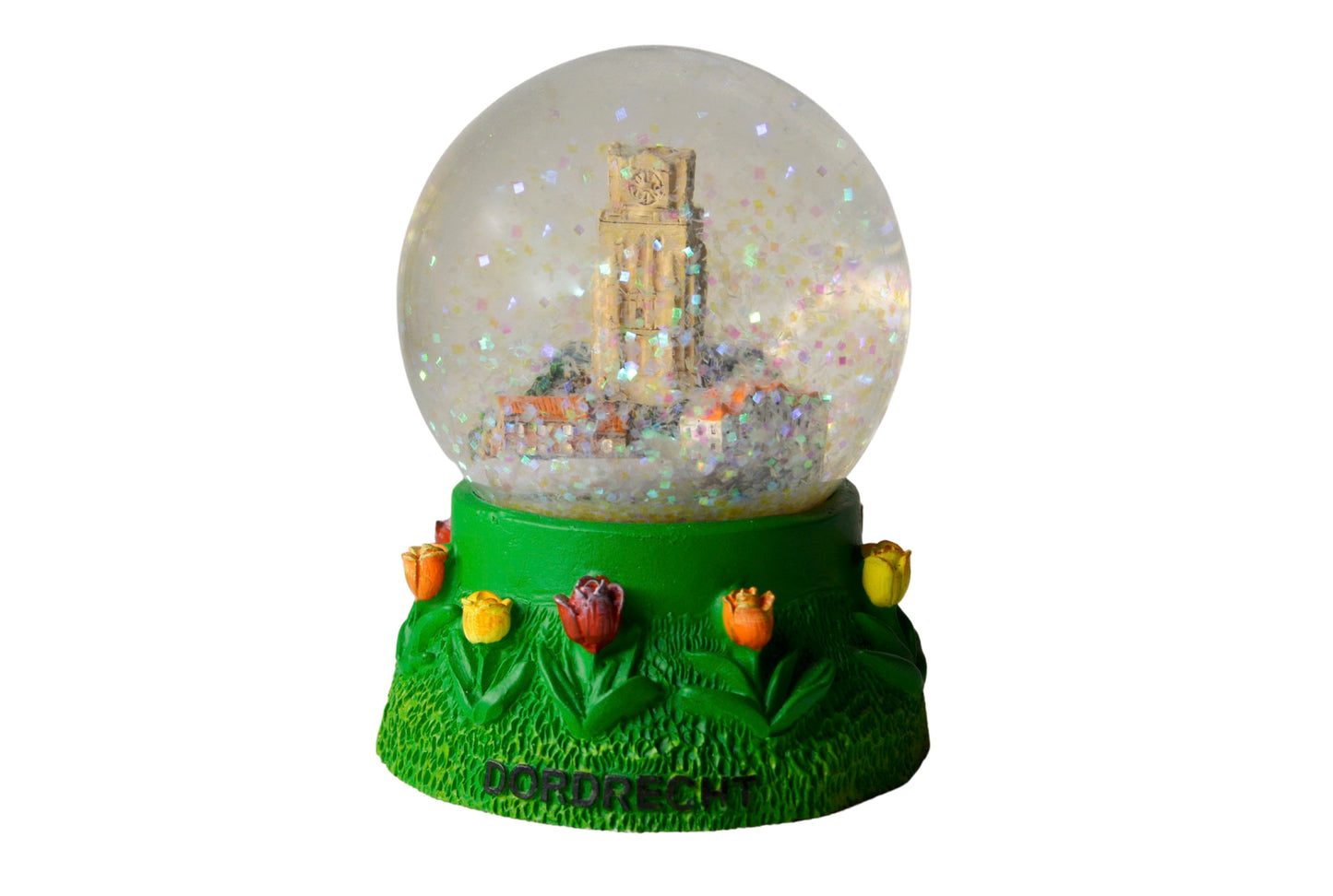dordrecht souvenir grote kerk holland nederland tulpen sneeuwbol De leukste Dordrecht souvenirs voor een onvergetelijke herinnering! Dordrecht is een unieke sneeuwbol met een afbeelding van de historische stad Dordrecht. Deze sneeuwbol is een must-have voor iedereen die van Dordrecht houdt!