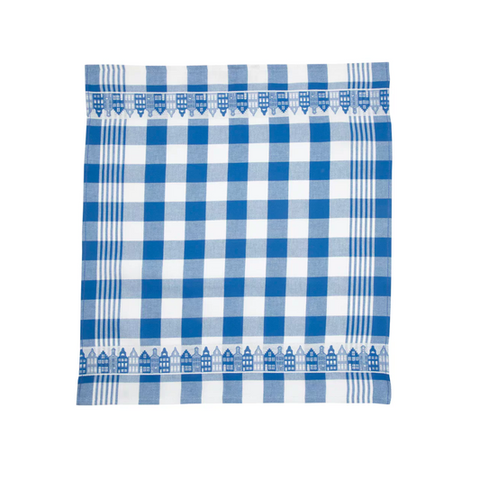 Personaliseer je keuken met deze elegante theedoek en laat de charme van Nederlandse grachtenpanden uw huis sieren. 🌷 Omarm de charme van Amsterdam elke keer dat je naar dit voortreffelijke stuk kijkt en vier de unieke mix van geschiedenis en kunst die Delfts Blauw definieert.