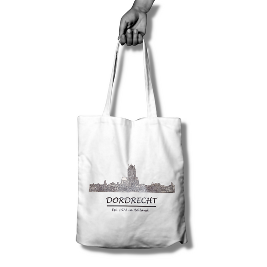 dordrecht tas wit en zwart holland nederland Dit is de beste tas die je ooit zult gebruiken! Het is gemaakt van katoen en is heel handig. Je kunt het dragen wanneer je gaat winkelen in de historische binnenstad van Dordrecht of wanneer je op zoek bent naar souvenirs voor vrienden en familie. Het is ook een perfect cadeau-idee voor Nederlandse vrienden of familie.