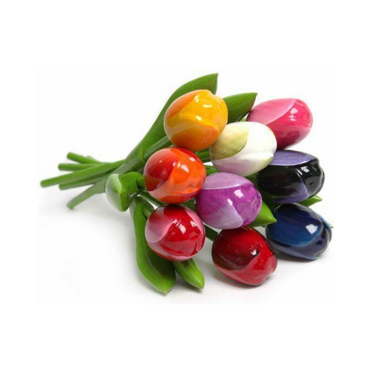 hollandse tulpen holland nederland rood blauw paars oranje roze wit geel hout typisch holland souvenir toerist visit amsterdam keukenhof bloemen goed cadeau idee kado goedkoop leuk creatief origineel rotterdam dordrecht utrecht den haag