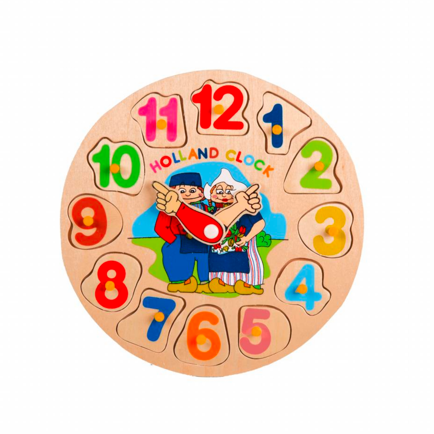 Wooden Clock Puzzle Holland