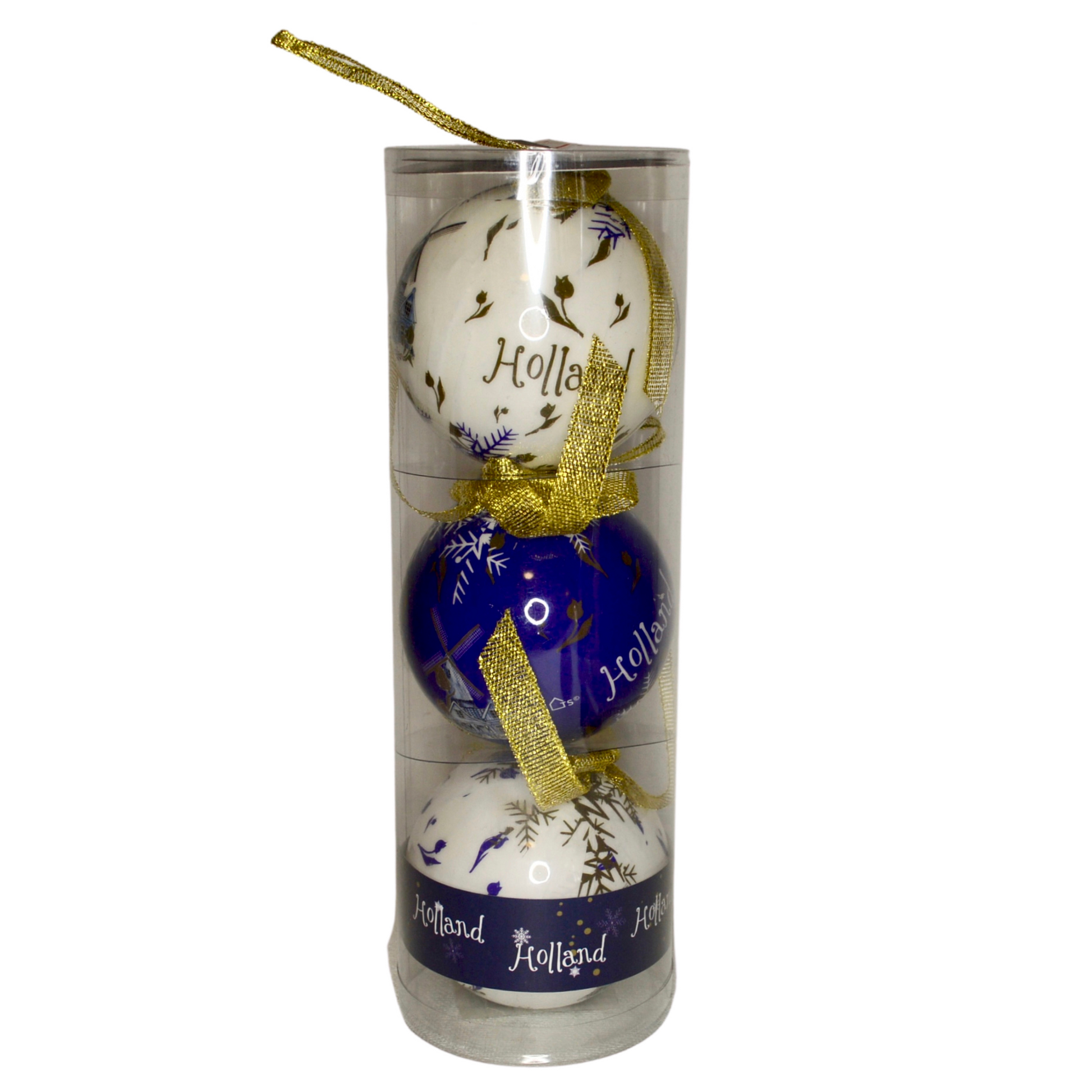 holland kerstballen blauw goud wit kerst ornamenten kerstmis tulpen molen toerist amsterdam nederlands hollandse kerstballen kerstversiering kerstmis kerst kerst ornament kerstboom kerstbal blauw wit goud amsterdamse grachten amsterdam gevels huisjes iconisch typisch hollands holland kerstcadeau versiering seizoensversiering giftbox cadeaupakket kado idee merry christmas