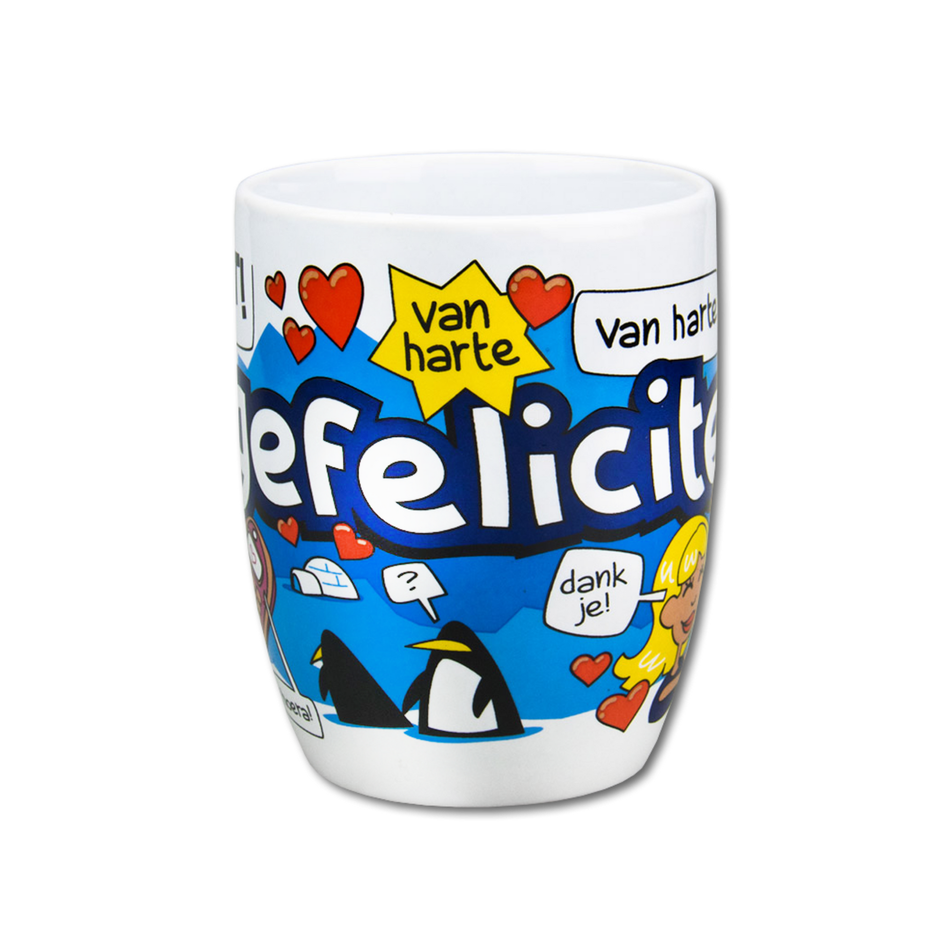 proficiat hoera mok paper dreams van harte felicitatie